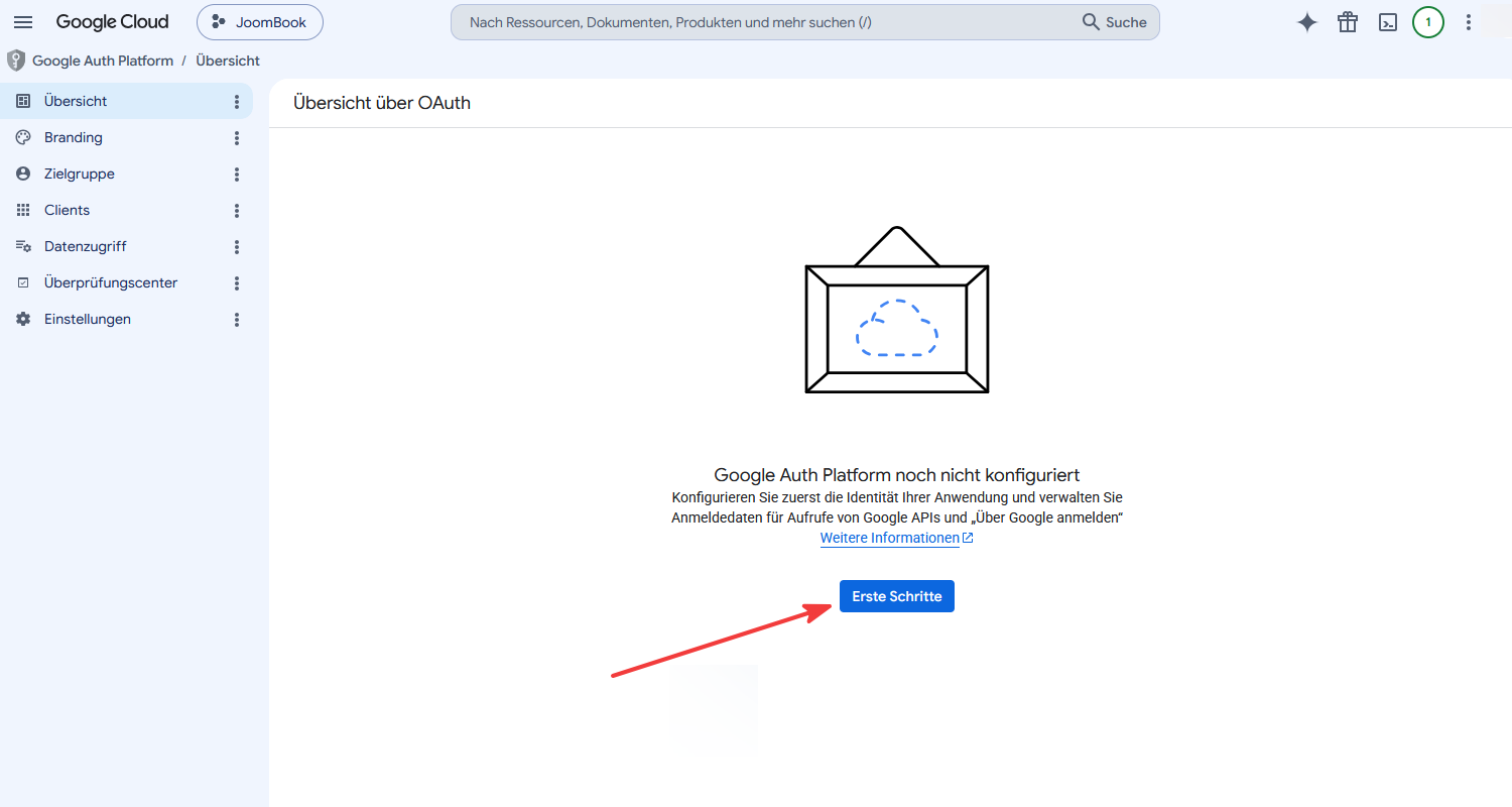 Google Auth Platform, Erste Schritte
