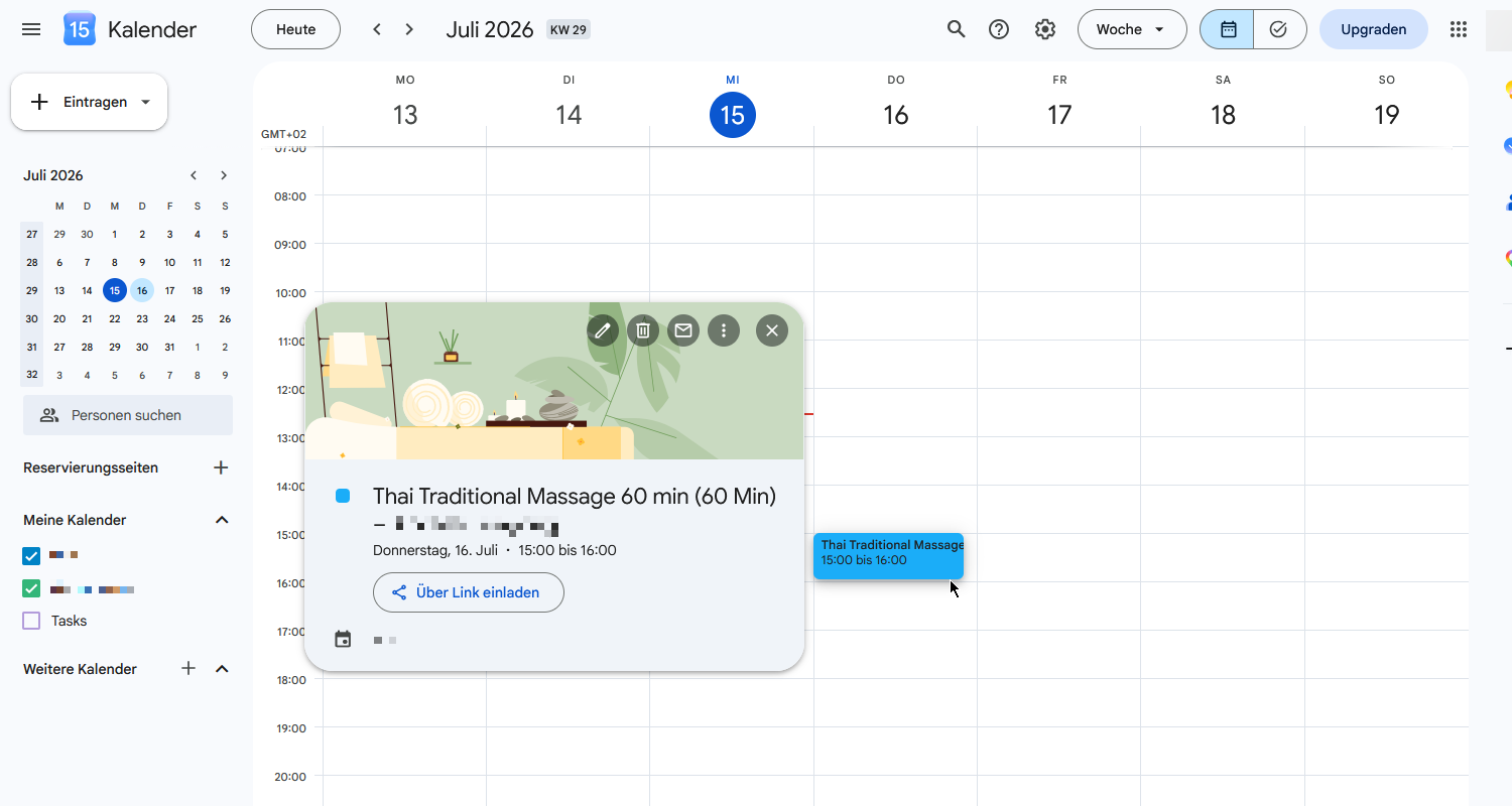 Termin im Google Kalender